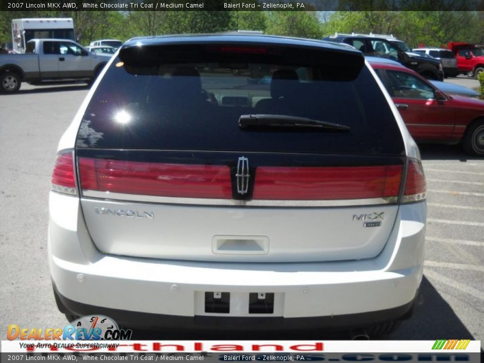 2007 Lincoln MKX AWD White Chocolate Tri Coat / Medium Camel Photo #7