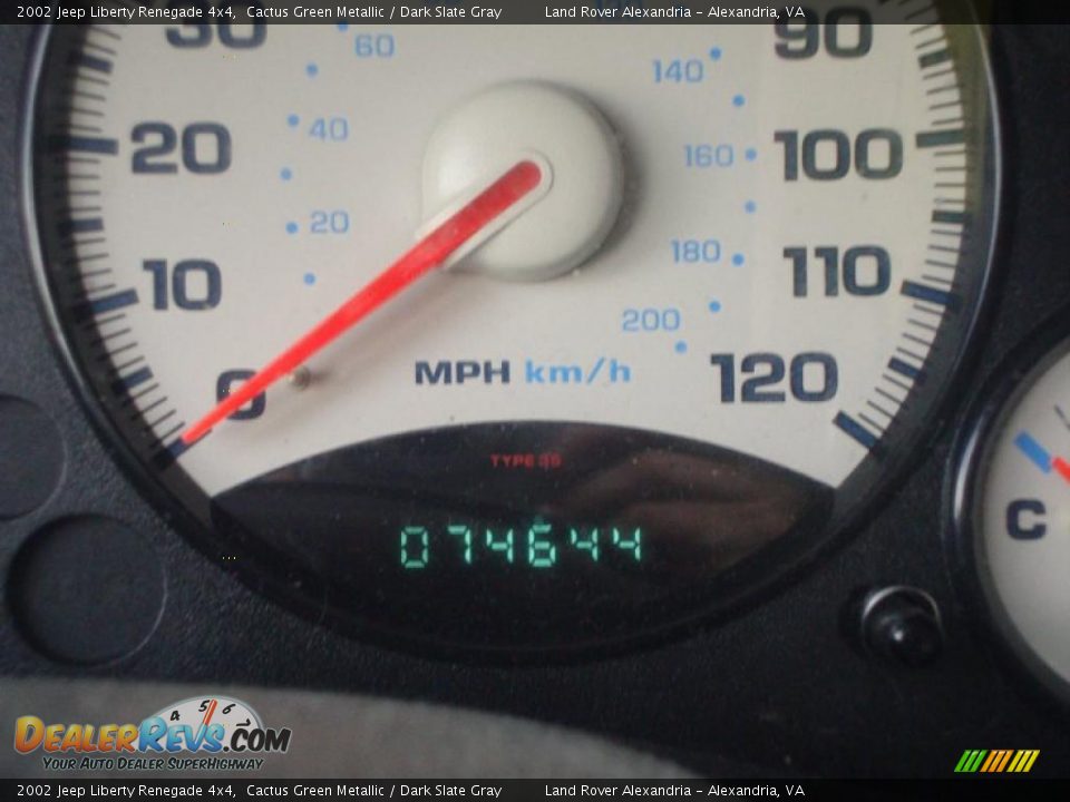 2002 Jeep Liberty Renegade 4x4 Cactus Green Metallic / Dark Slate Gray Photo #16