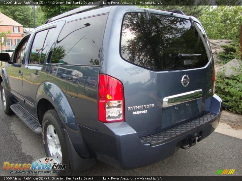 2006 Nissan Pathfinder SE 4x4 Silverton Blue Pearl / Desert Photo #3
