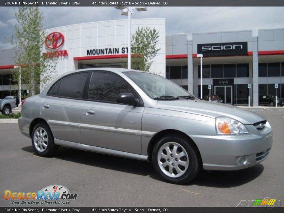 2004 Kia Rio Sedan Diamond Silver / Gray Photo #1