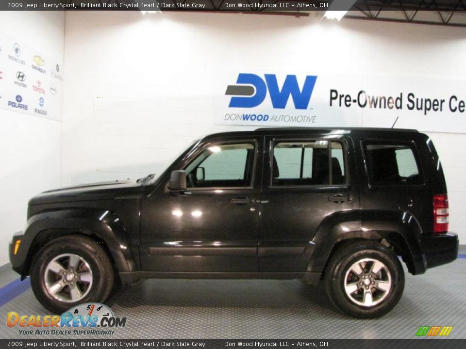 2009 Jeep Liberty Sport Brilliant Black Crystal Pearl / Dark Slate Gray Photo #5
