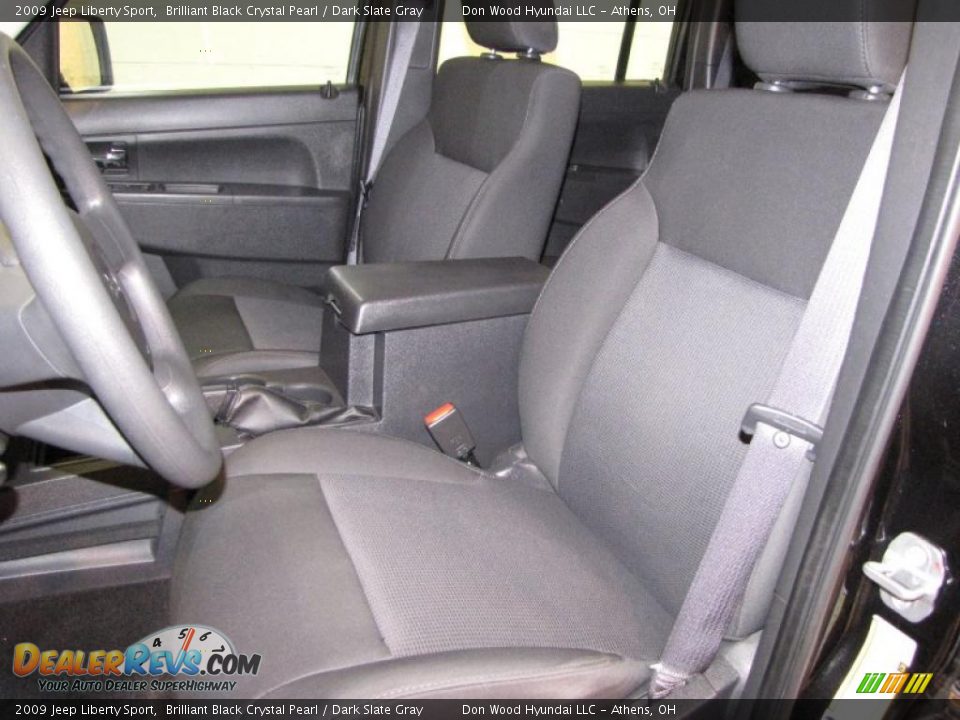 2009 Jeep Liberty Sport Brilliant Black Crystal Pearl / Dark Slate Gray Photo #10