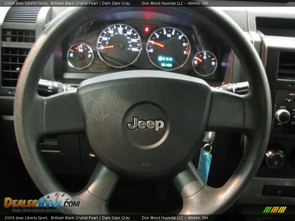 2009 Jeep Liberty Sport Brilliant Black Crystal Pearl / Dark Slate Gray Photo #16