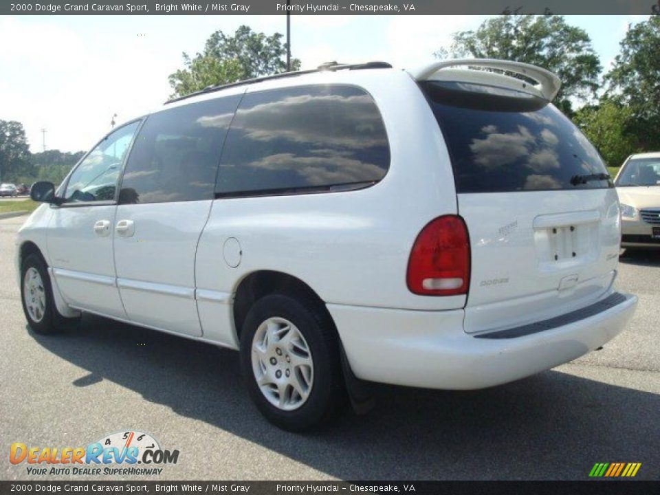2000 Dodge Grand Caravan Sport Bright White / Mist Gray Photo #4