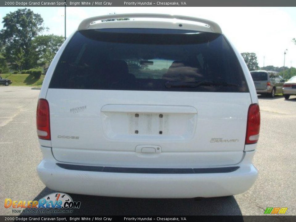 2000 Dodge Grand Caravan Sport Bright White / Mist Gray Photo #5
