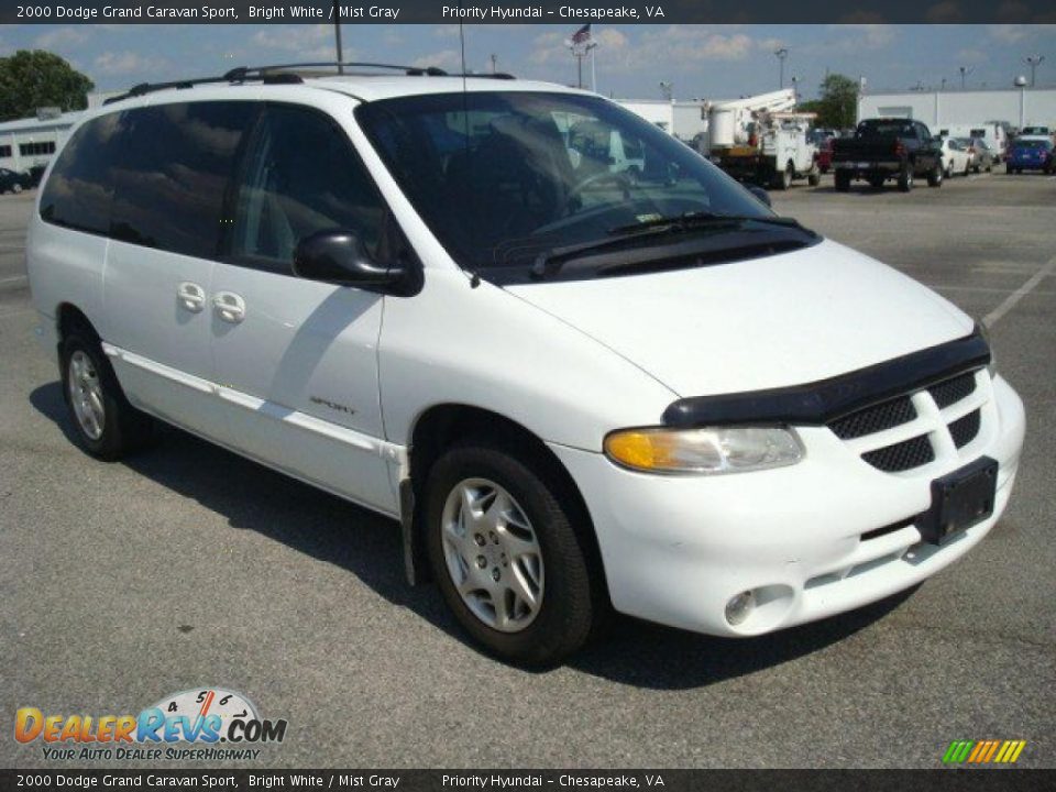 2000 Dodge Grand Caravan Sport Bright White / Mist Gray Photo #8