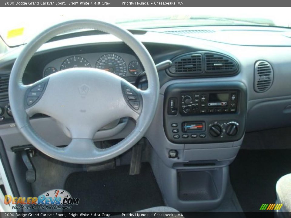 2000 Dodge Grand Caravan Sport Bright White / Mist Gray Photo #13