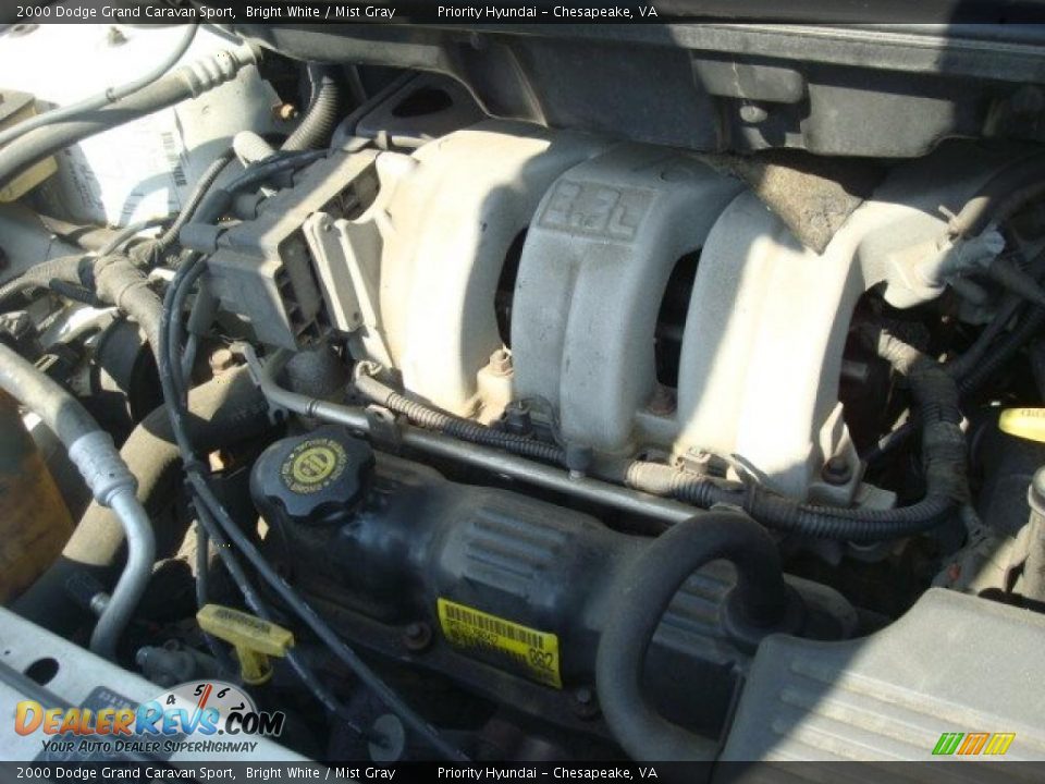 2000 Dodge Grand Caravan Sport Bright White / Mist Gray Photo #23