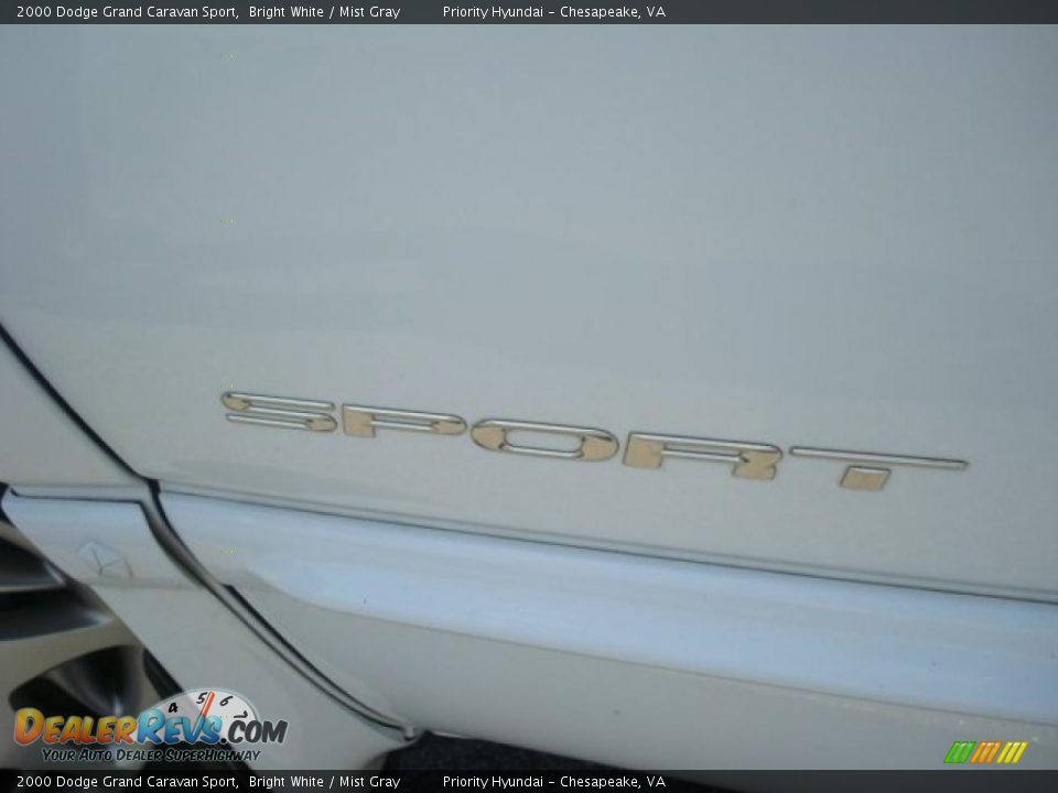 2000 Dodge Grand Caravan Sport Bright White / Mist Gray Photo #24
