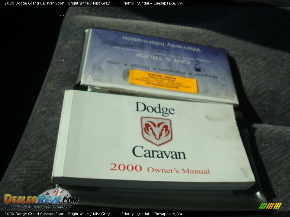 2000 Dodge Grand Caravan Sport Bright White / Mist Gray Photo #25
