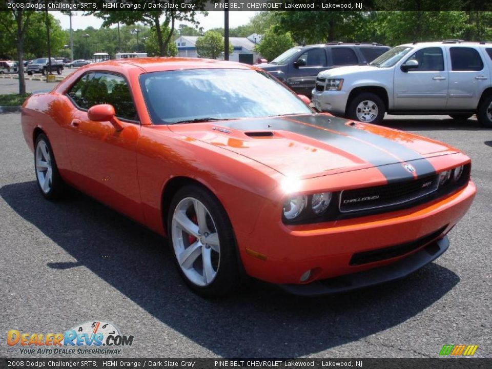 2008 Dodge Challenger SRT8 HEMI Orange / Dark Slate Gray Photo #3