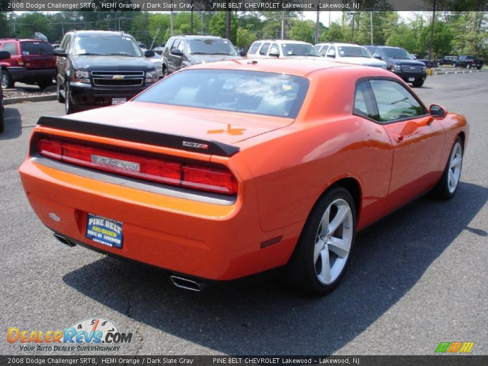 2008 Dodge Challenger SRT8 HEMI Orange / Dark Slate Gray Photo #4