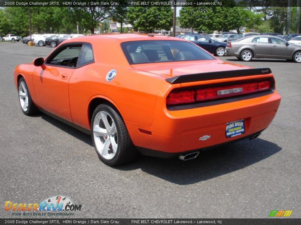 2008 Dodge Challenger SRT8 HEMI Orange / Dark Slate Gray Photo #6