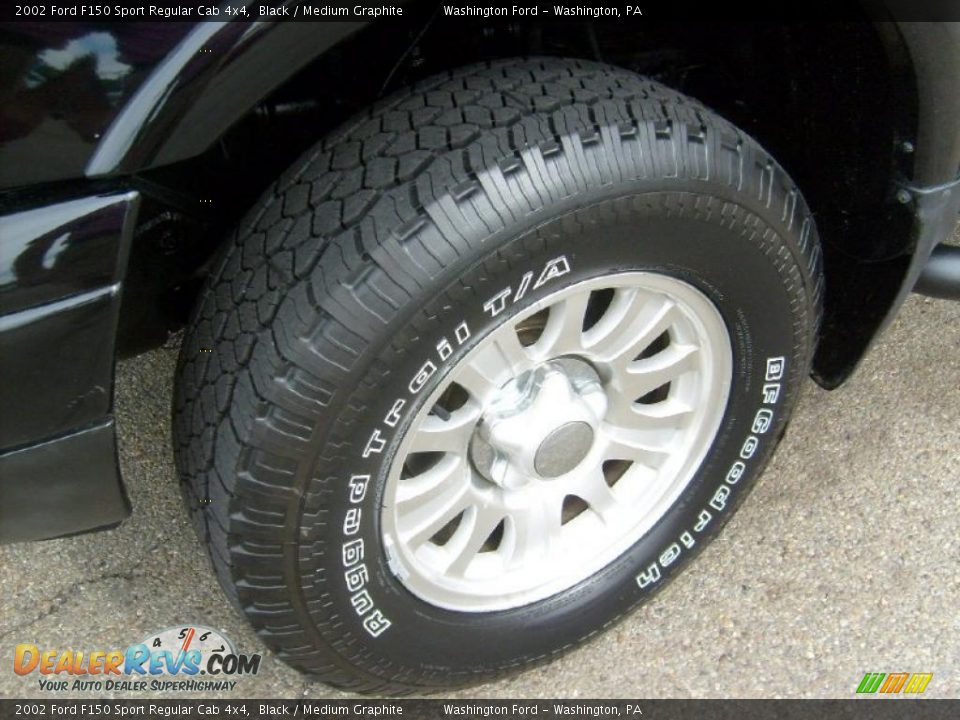 2002 Ford F150 Sport Regular Cab 4x4 Black / Medium Graphite Photo #9