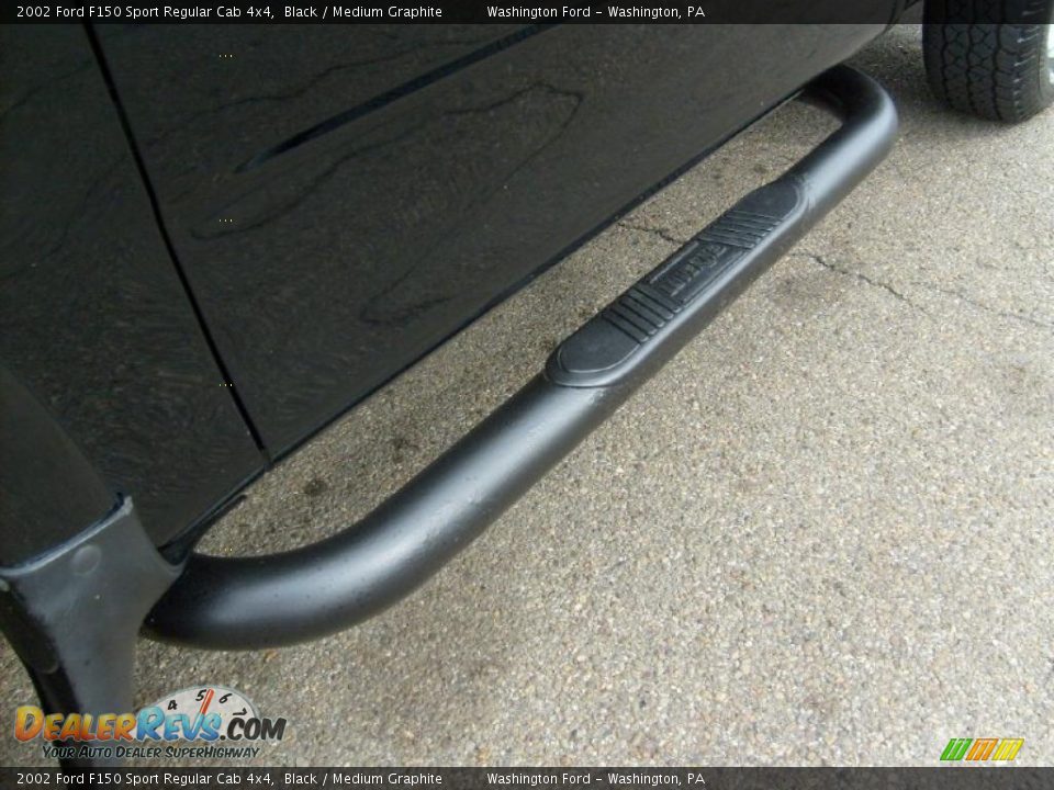 2002 Ford F150 Sport Regular Cab 4x4 Black / Medium Graphite Photo #10