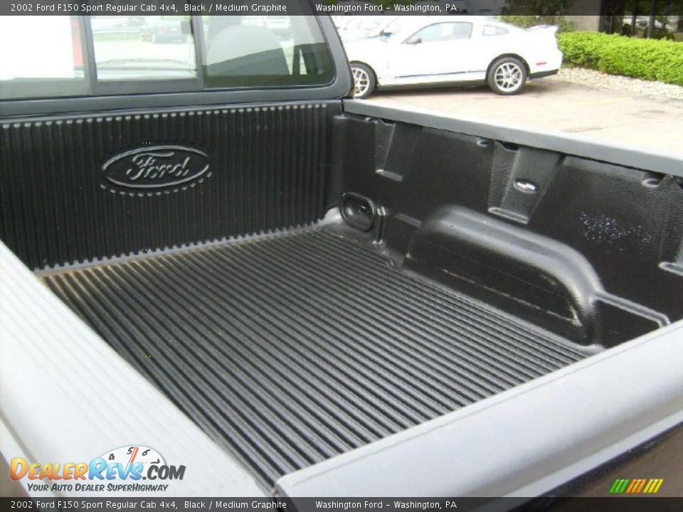 2002 Ford F150 Sport Regular Cab 4x4 Black / Medium Graphite Photo #14
