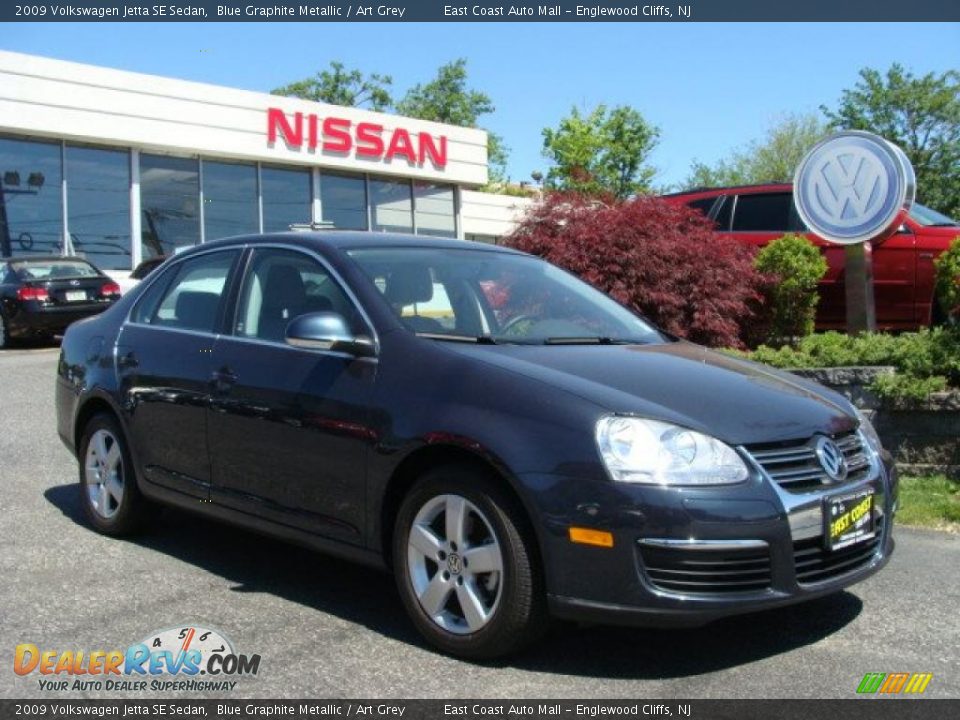2009 Volkswagen Jetta SE Sedan Blue Graphite Metallic / Art Grey Photo #1