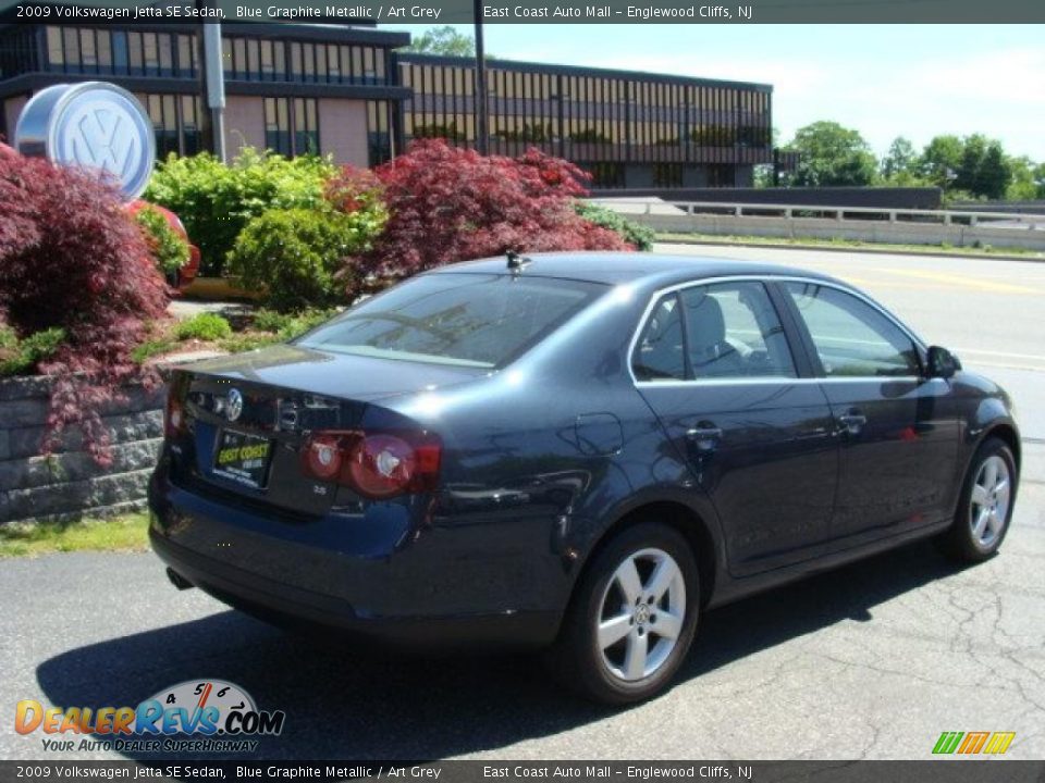 2009 Volkswagen Jetta SE Sedan Blue Graphite Metallic / Art Grey Photo #3