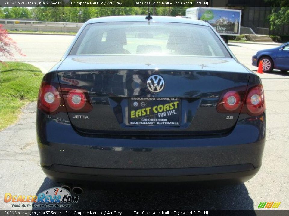 2009 Volkswagen Jetta SE Sedan Blue Graphite Metallic / Art Grey Photo #4