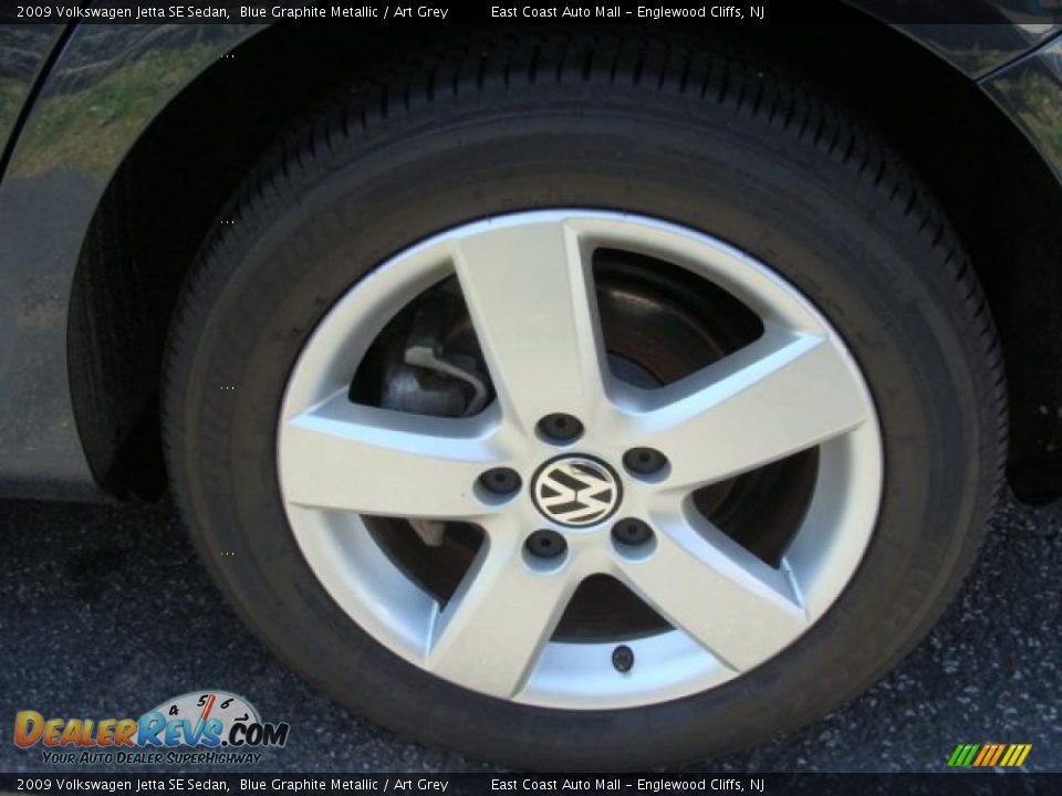 2009 Volkswagen Jetta SE Sedan Blue Graphite Metallic / Art Grey Photo #14