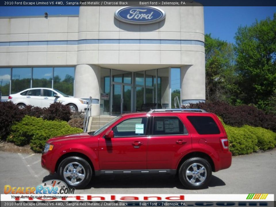 2010 Ford Escape Limited V6 4WD Sangria Red Metallic / Charcoal Black Photo #1