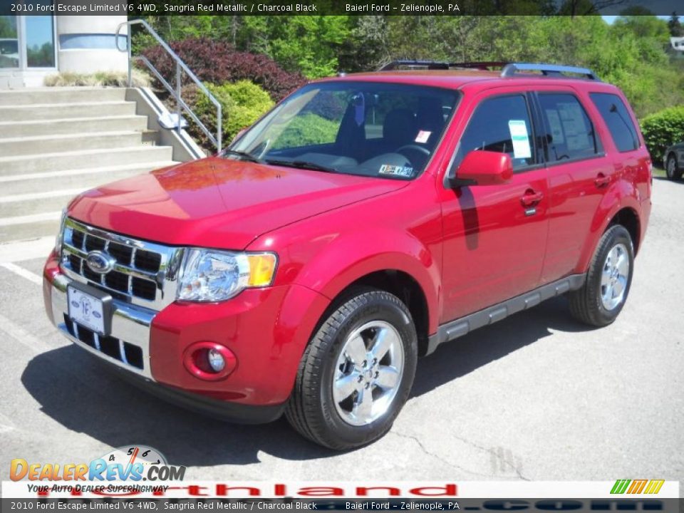 2010 Ford Escape Limited V6 4WD Sangria Red Metallic / Charcoal Black Photo #2