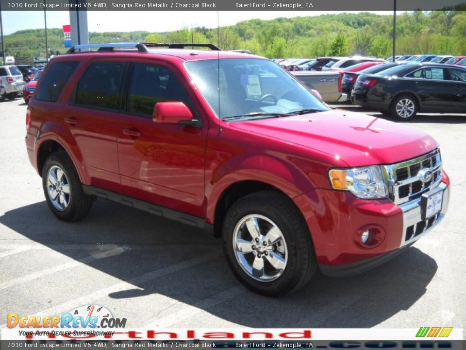 2010 Ford Escape Limited V6 4WD Sangria Red Metallic / Charcoal Black Photo #4