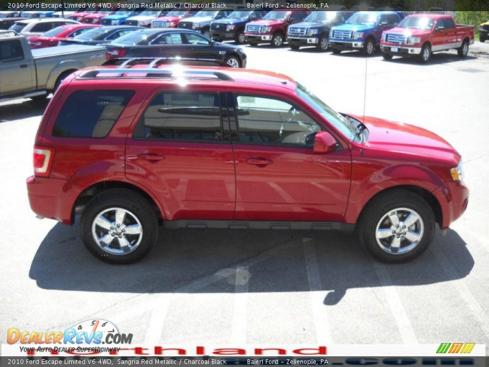 2010 Ford Escape Limited V6 4WD Sangria Red Metallic / Charcoal Black Photo #5