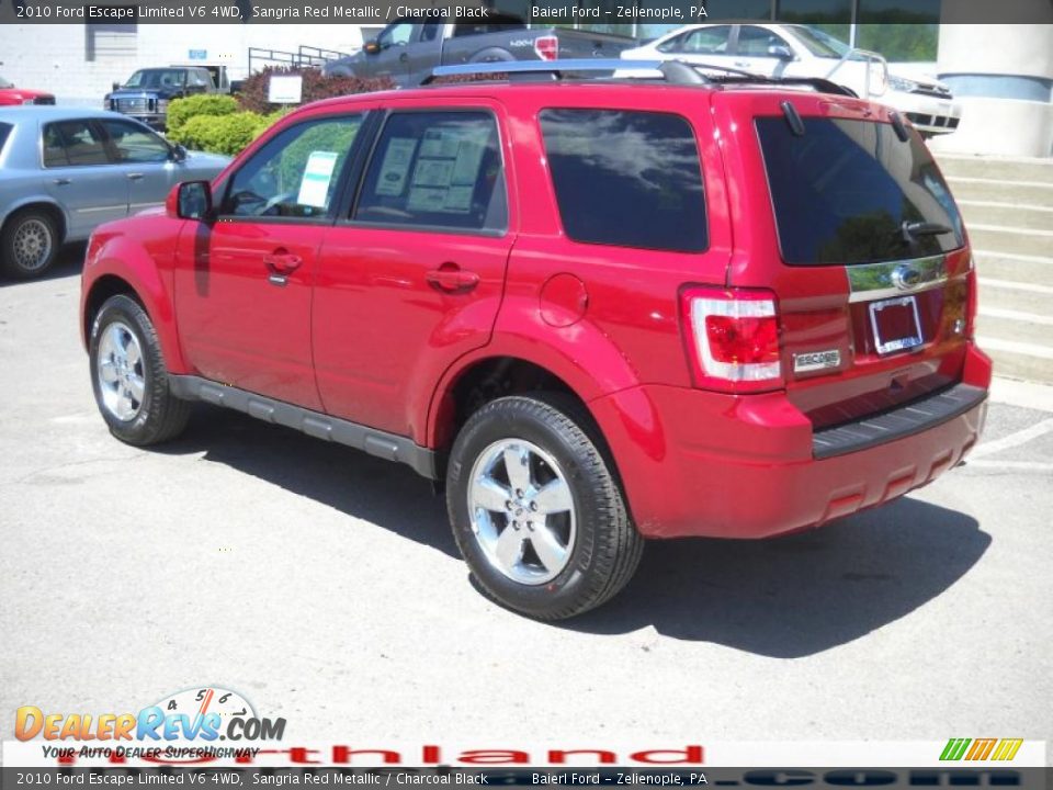2010 Ford Escape Limited V6 4WD Sangria Red Metallic / Charcoal Black Photo #8