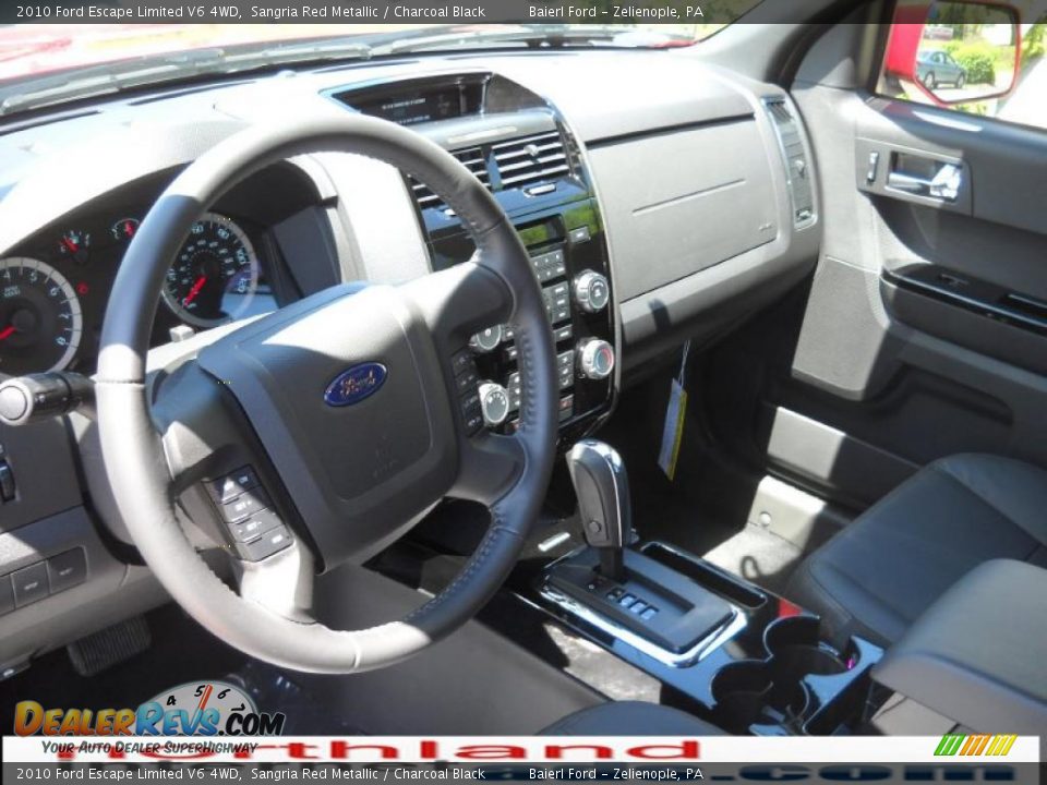 2010 Ford Escape Limited V6 4WD Sangria Red Metallic / Charcoal Black Photo #10