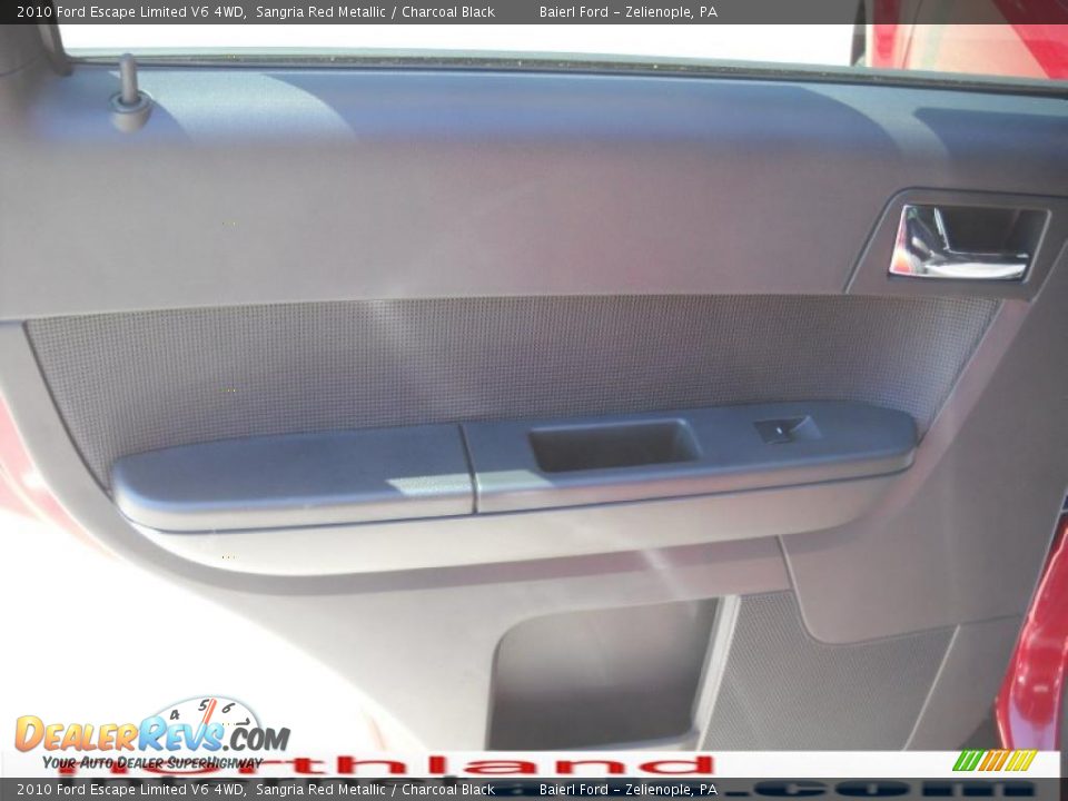 2010 Ford Escape Limited V6 4WD Sangria Red Metallic / Charcoal Black Photo #13
