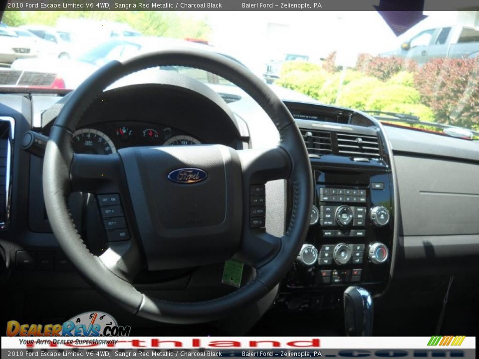 2010 Ford Escape Limited V6 4WD Sangria Red Metallic / Charcoal Black Photo #14