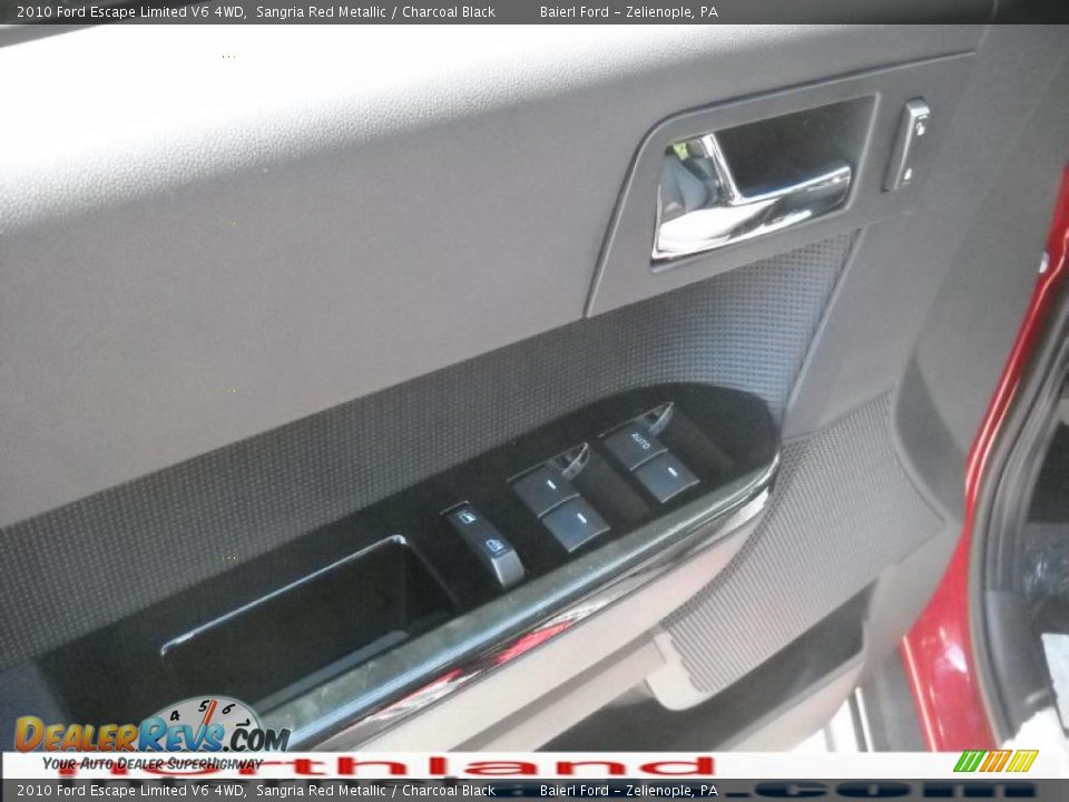 2010 Ford Escape Limited V6 4WD Sangria Red Metallic / Charcoal Black Photo #16