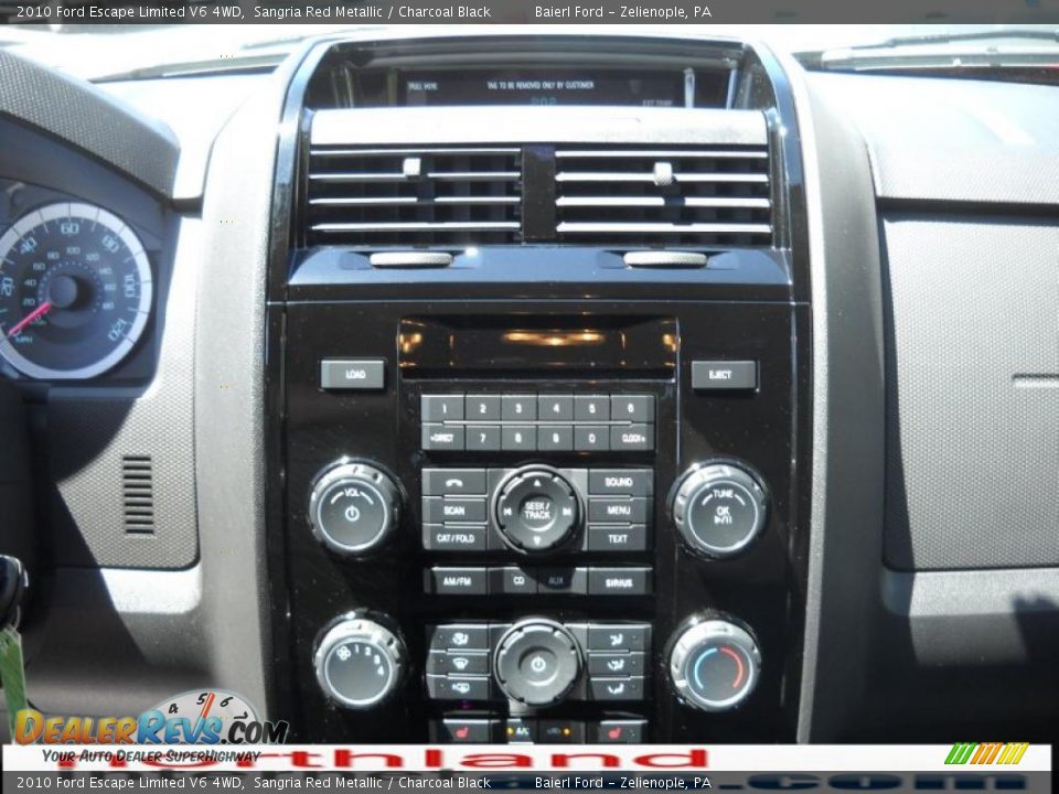 2010 Ford Escape Limited V6 4WD Sangria Red Metallic / Charcoal Black Photo #17