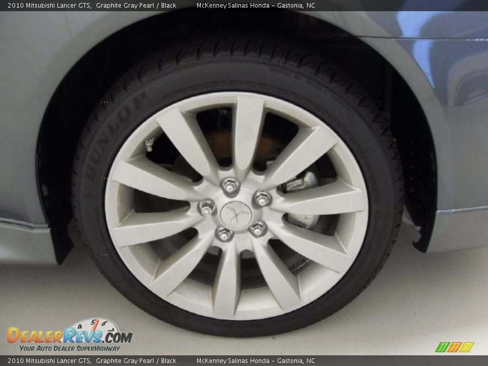 2010 Mitsubishi Lancer GTS Graphite Gray Pearl / Black Photo #28