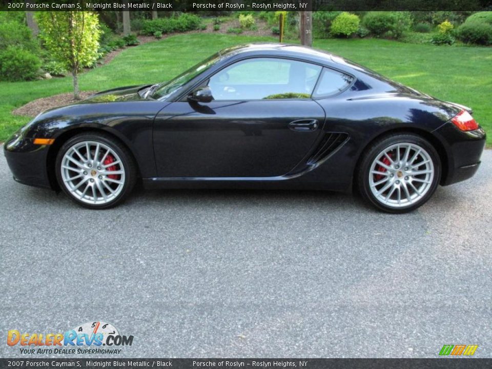 2007 Porsche Cayman S Midnight Blue Metallic / Black Photo #3