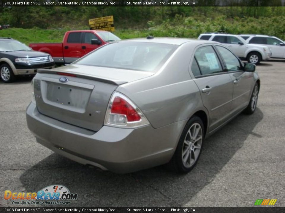 2008 Ford Fusion SE Vapor Silver Metallic / Charcoal Black/Red Photo #3