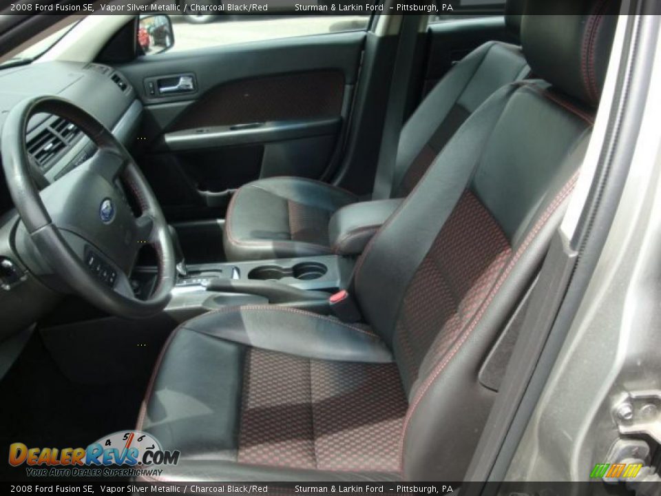 2008 Ford Fusion SE Vapor Silver Metallic / Charcoal Black/Red Photo #7
