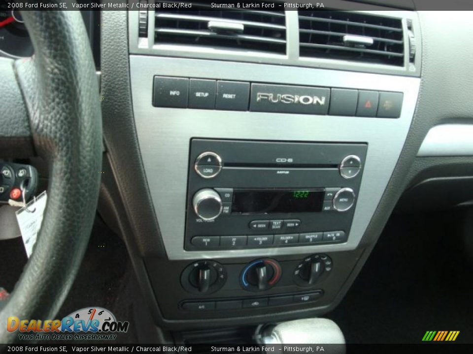 2008 Ford Fusion SE Vapor Silver Metallic / Charcoal Black/Red Photo #9
