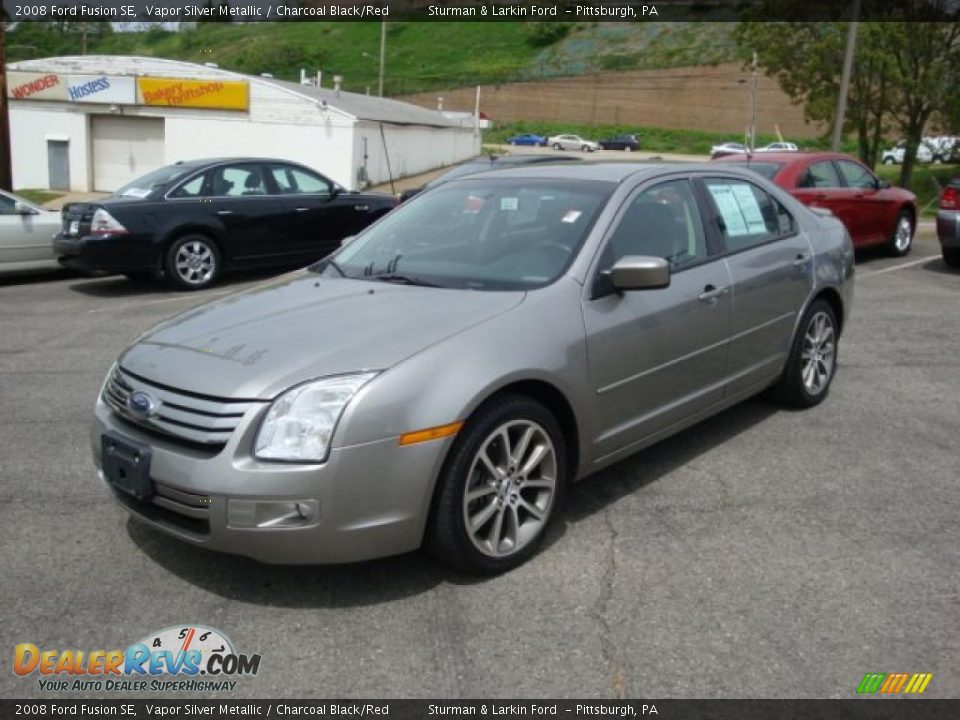 2008 Ford Fusion SE Vapor Silver Metallic / Charcoal Black/Red Photo #10
