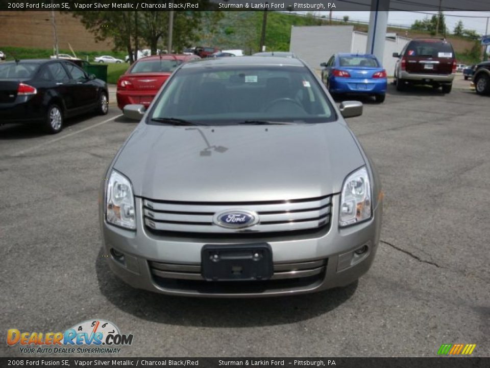 2008 Ford Fusion SE Vapor Silver Metallic / Charcoal Black/Red Photo #11