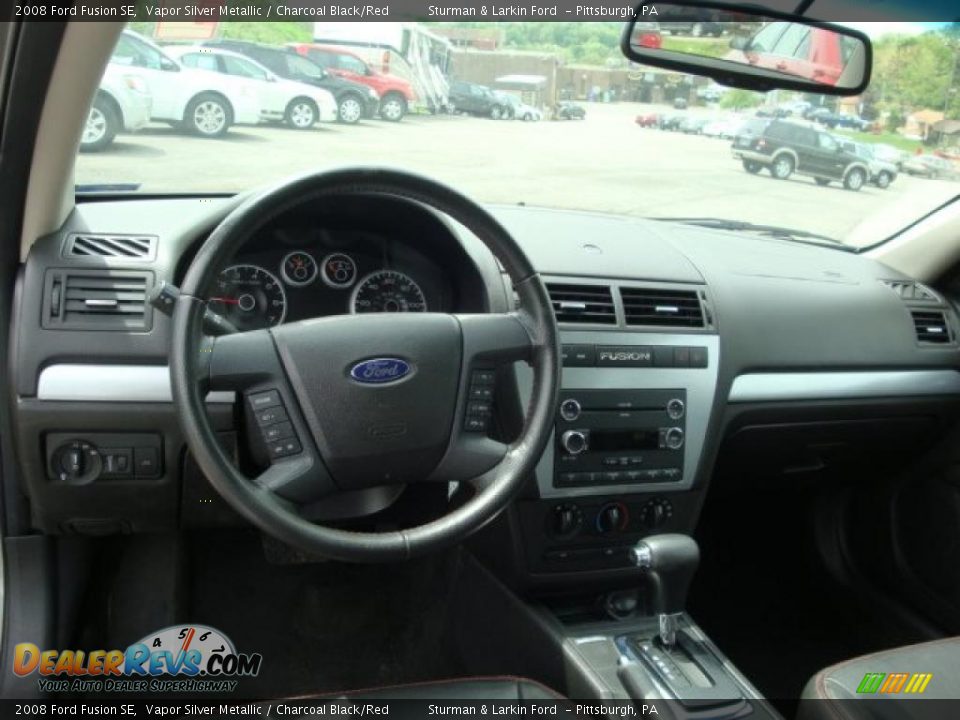 2008 Ford Fusion SE Vapor Silver Metallic / Charcoal Black/Red Photo #13