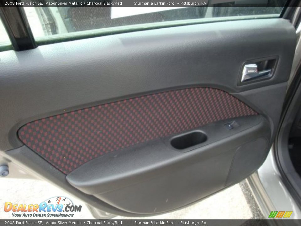 2008 Ford Fusion SE Vapor Silver Metallic / Charcoal Black/Red Photo #14