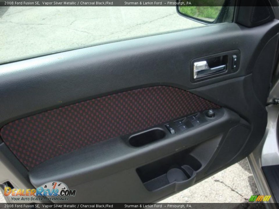 2008 Ford Fusion SE Vapor Silver Metallic / Charcoal Black/Red Photo #15