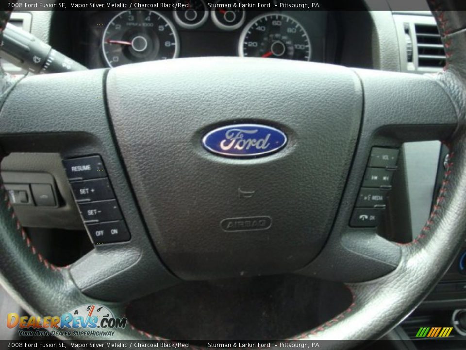 2008 Ford Fusion SE Vapor Silver Metallic / Charcoal Black/Red Photo #17