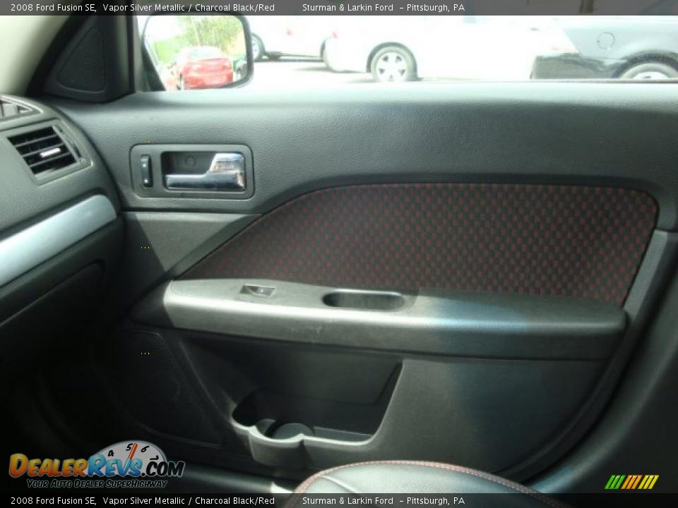 2008 Ford Fusion SE Vapor Silver Metallic / Charcoal Black/Red Photo #18