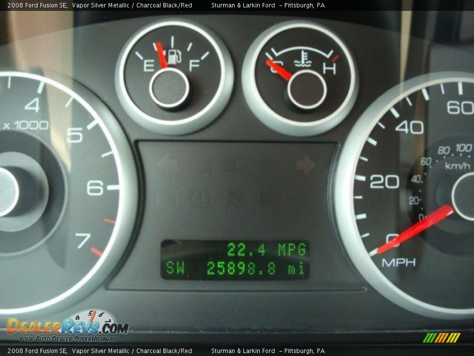 2008 Ford Fusion SE Vapor Silver Metallic / Charcoal Black/Red Photo #20
