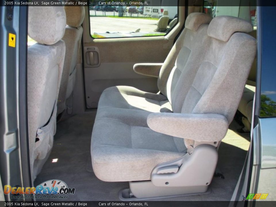 2005 Kia Sedona LX Sage Green Metallic / Beige Photo #14