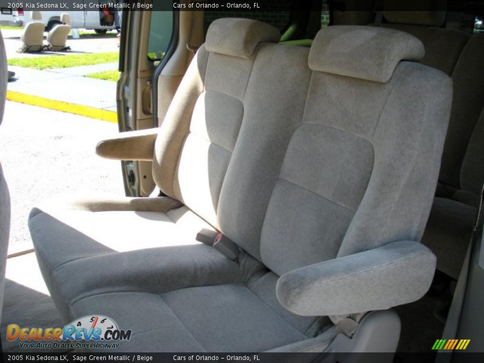 2005 Kia Sedona LX Sage Green Metallic / Beige Photo #15