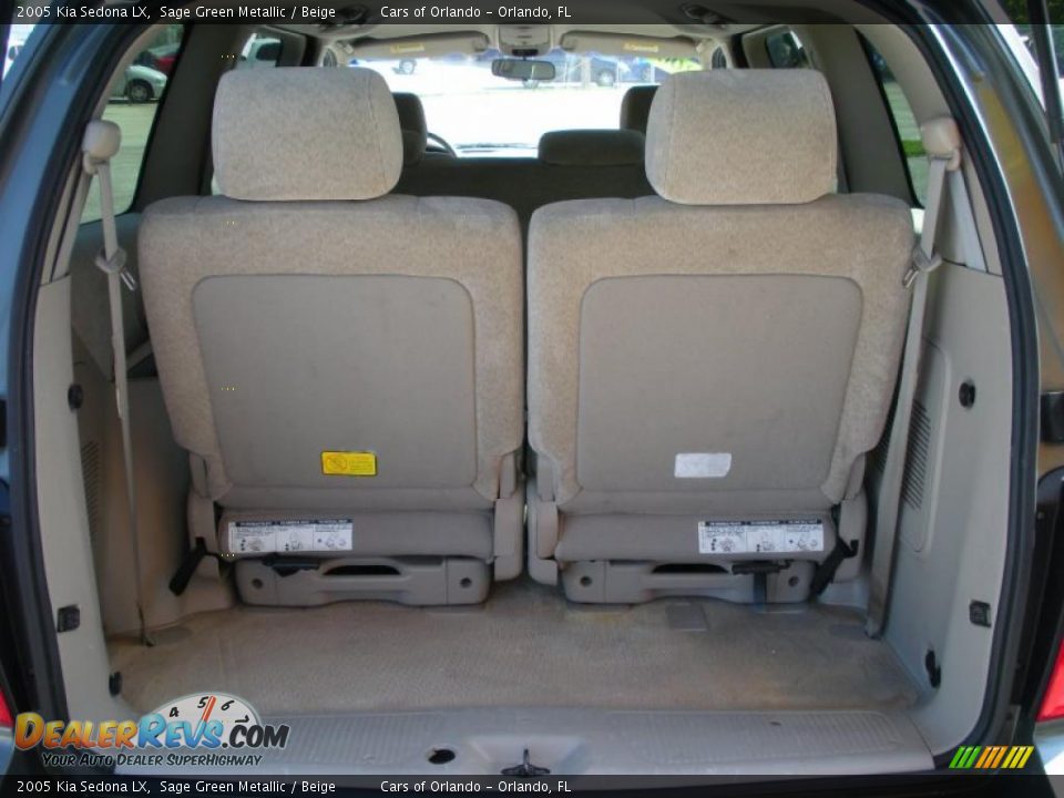 2005 Kia Sedona LX Sage Green Metallic / Beige Photo #24